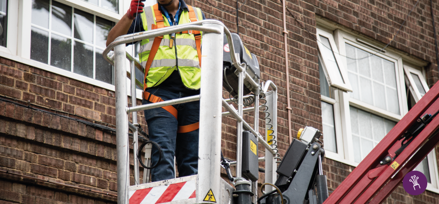 Fibre-Installtion-MEWP-London Fibre-Installtion-MEWP-London